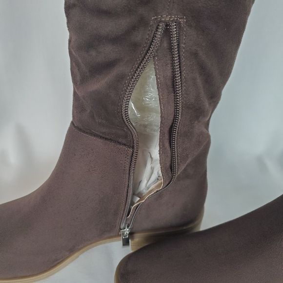 Women's Suede Comfort Regular Wide Calf Blakely Boots Size 10 - Picture 6 of 8